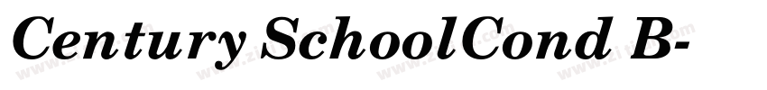 Century SchoolCond B字体转换